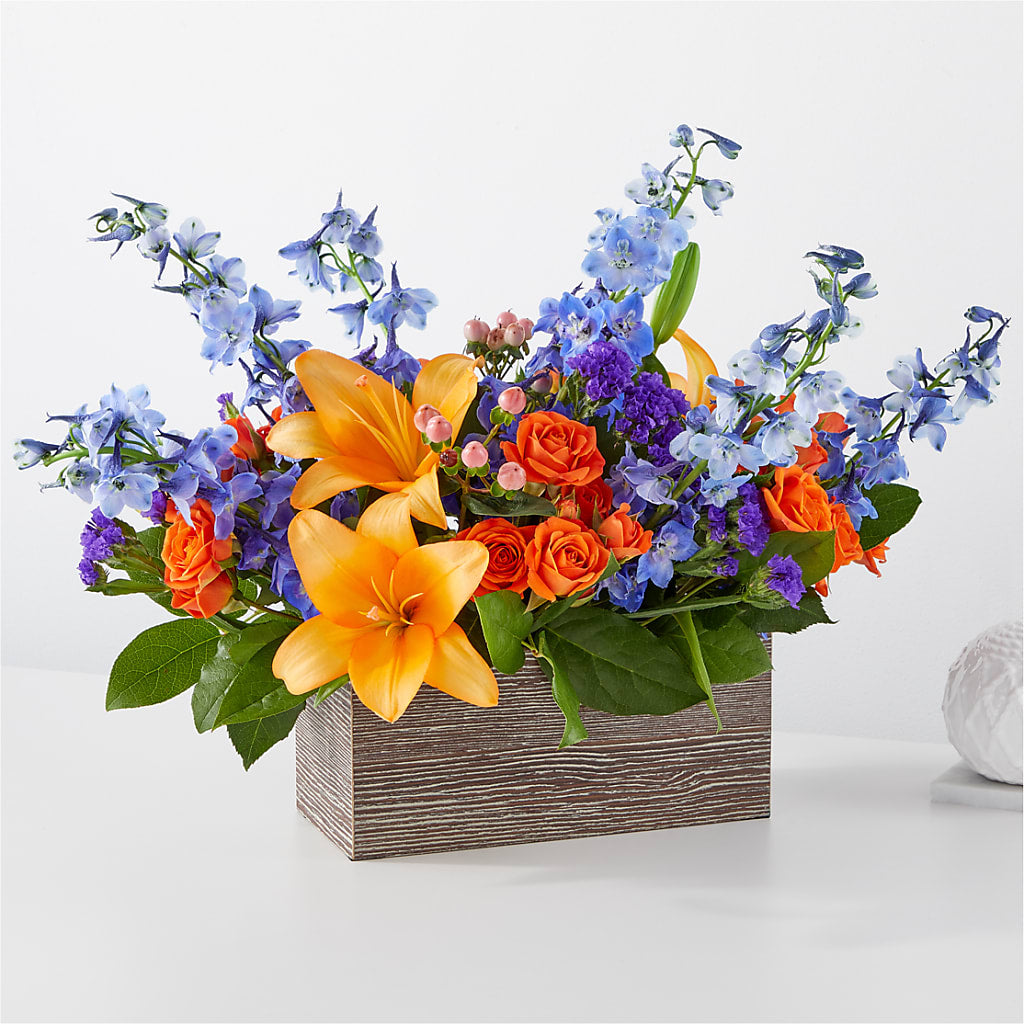 Radiant Citrus Box Bouquet – MAIN STREET FLORIST & GIFTS, Ridgefield CT