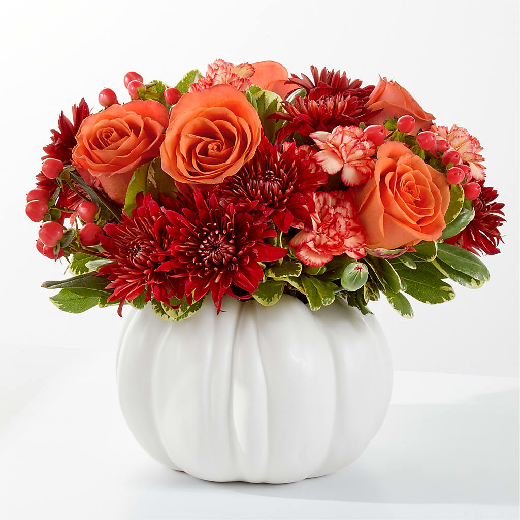Autumn Air Pumpkin Bouquet – MAIN STREET FLORIST & GIFTS, Ridgefield CT