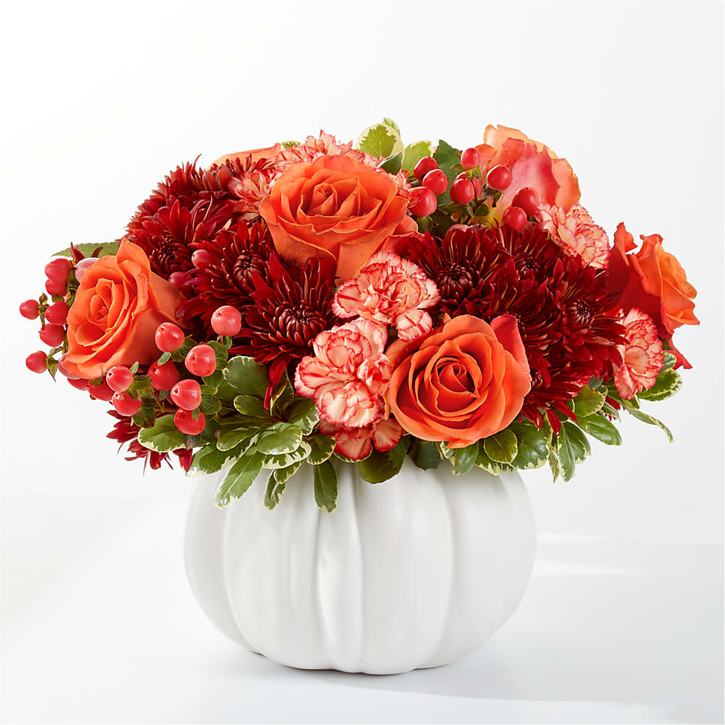 Autumn Air Pumpkin Bouquet – MAIN STREET FLORIST & GIFTS, Ridgefield CT