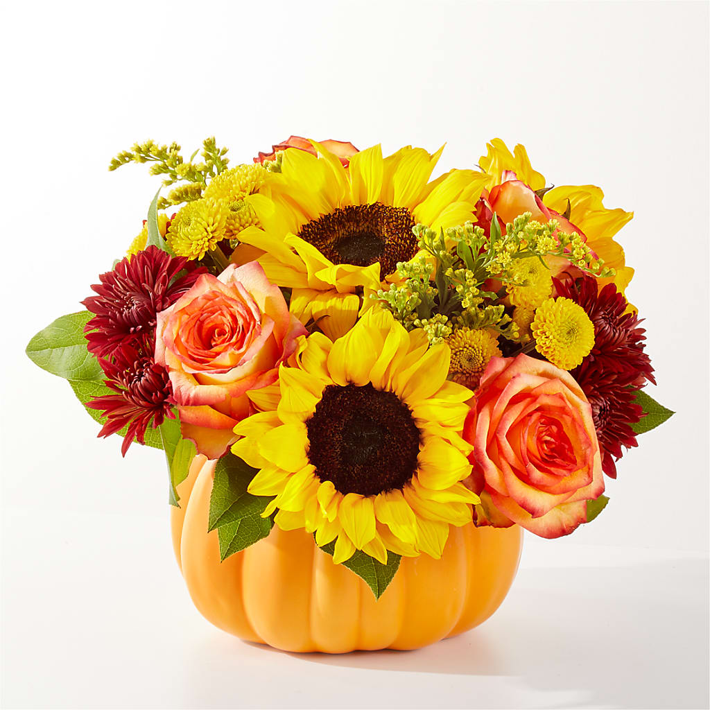 Golden Gourd Pumpkin Bouquet – MAIN STREET FLORIST & GIFTS, Ridgefield CT