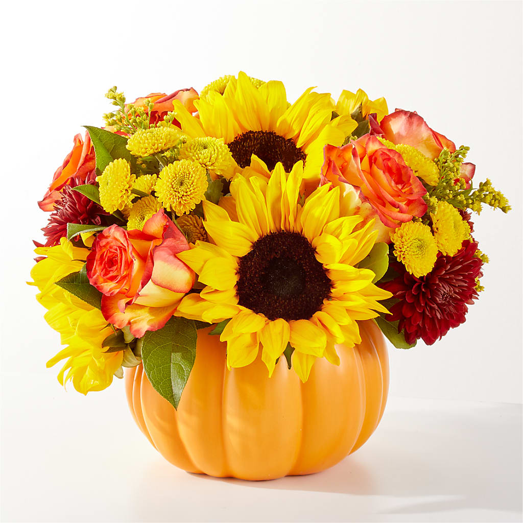 Golden Gourd Pumpkin Bouquet – MAIN STREET FLORIST & GIFTS, Ridgefield CT