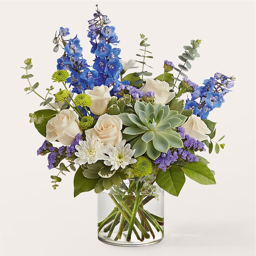 Cerulean Waves Bouquet – MAIN STREET FLORIST & GIFTS, Ridgefield CT