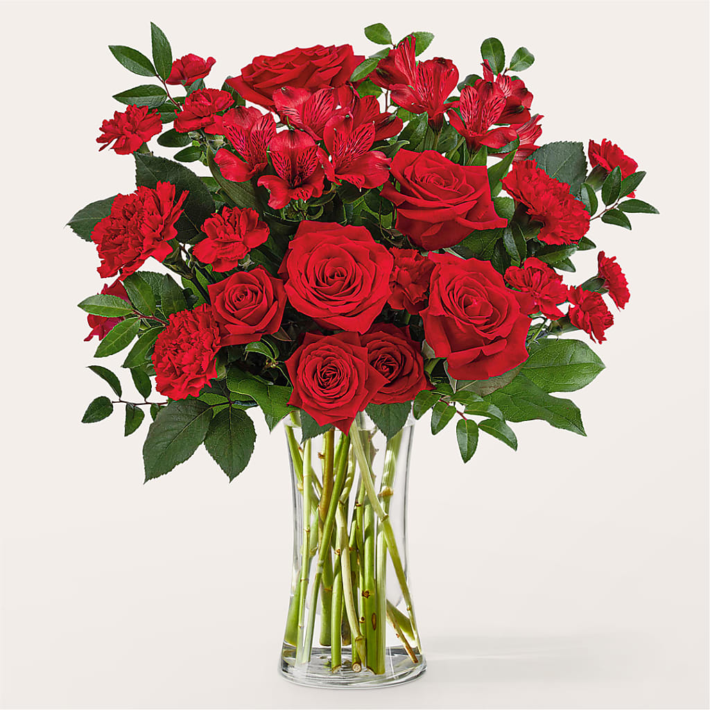 Brilliant Ruby Bouquet – MAIN STREET FLORIST & GIFTS, Ridgefield CT