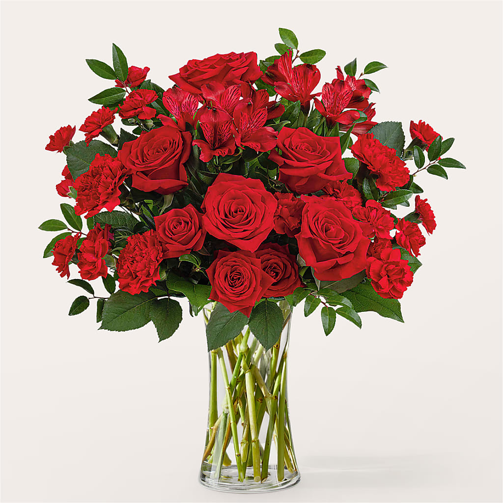 Brilliant Ruby Bouquet – MAIN STREET FLORIST & GIFTS, Ridgefield CT