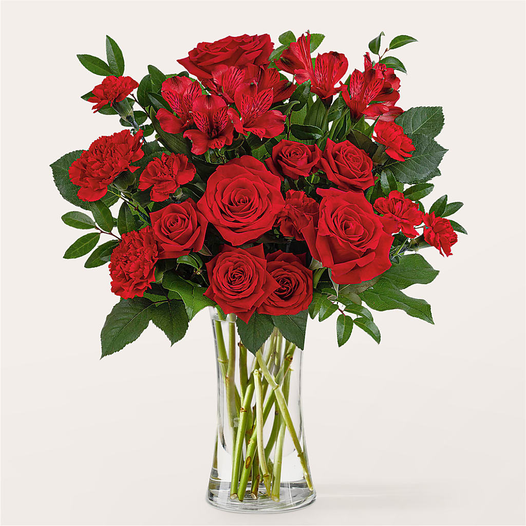 Brilliant Ruby Bouquet – MAIN STREET FLORIST & GIFTS, Ridgefield CT
