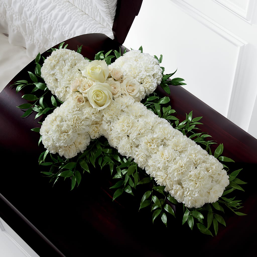 Peaceful Memories Casket Spray (Standard) – MAIN STREET FLORIST & GIFTS, Ridgefield CT