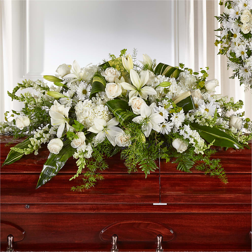 Abundance Casket Spray – MAIN STREET FLORIST & GIFTS, Ridgefield CT