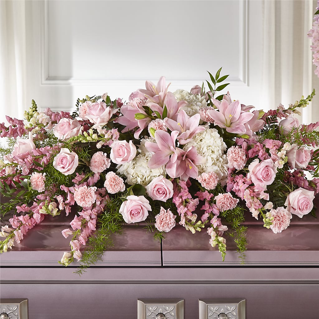 Life & Remembrance Casket Spray – MAIN STREET FLORIST & GIFTS, Ridgefield CT