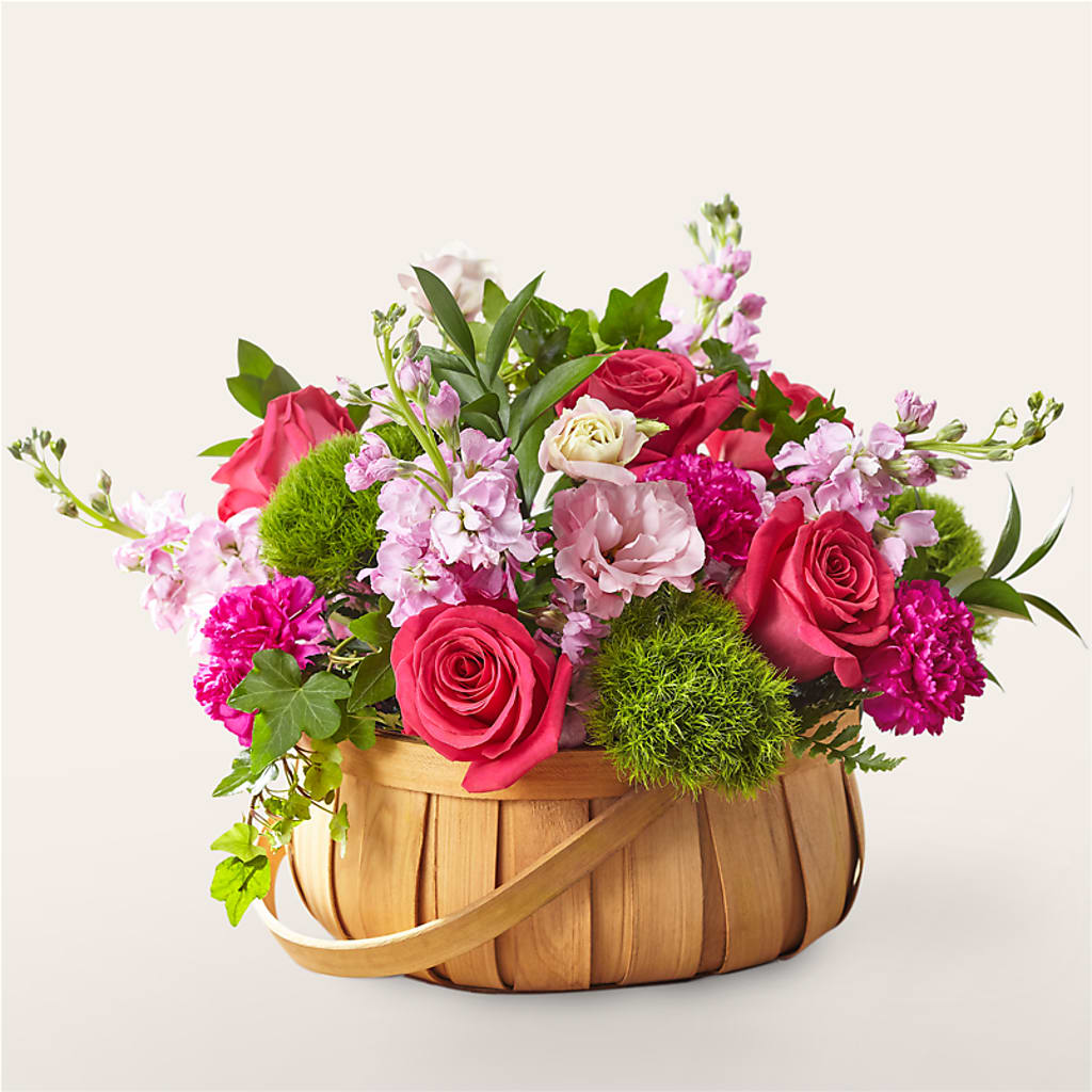 Radiance in Bloom Basket – MAIN STREET FLORIST & GIFTS, Ridgefield CT