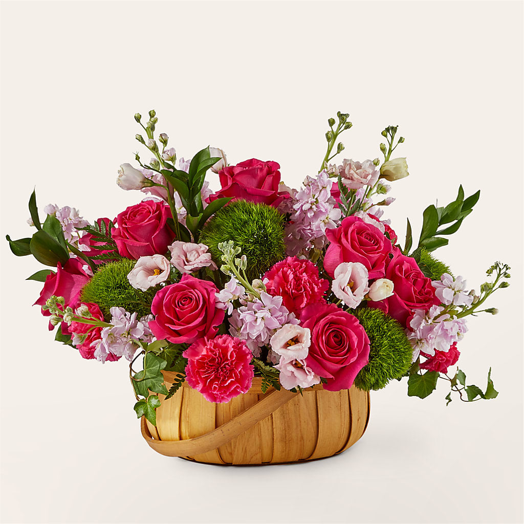 Radiance in Bloom Basket – MAIN STREET FLORIST & GIFTS, Ridgefield CT