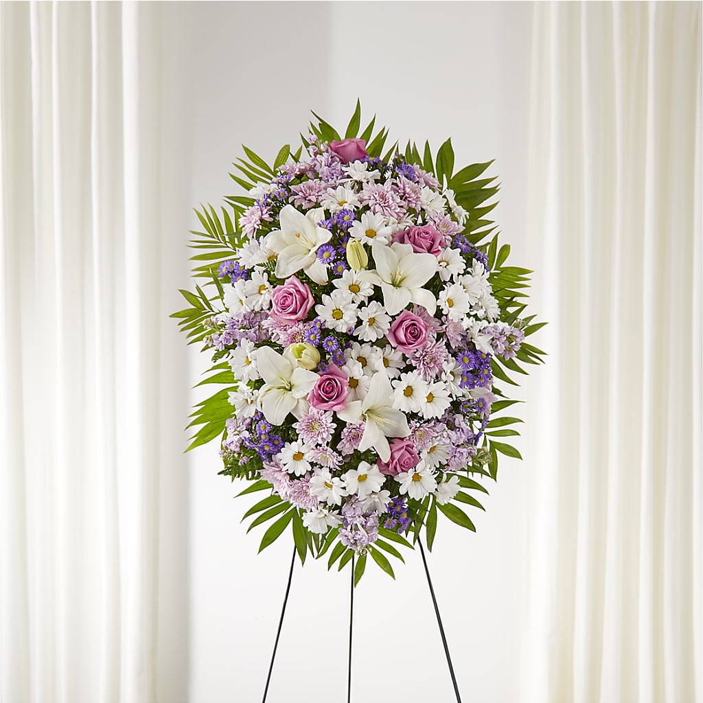 Surrounded by Love Standing Spray – MAIN STREET FLORIST & GIFTS, Ridgefield CT