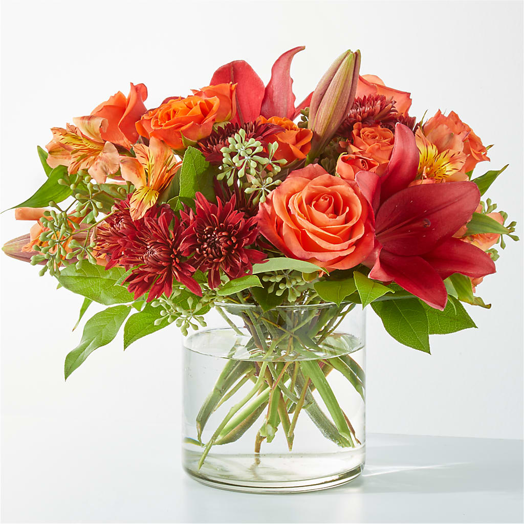 Crimson Leaves Bouquet – MAIN STREET FLORIST & GIFTS, Ridgefield CT