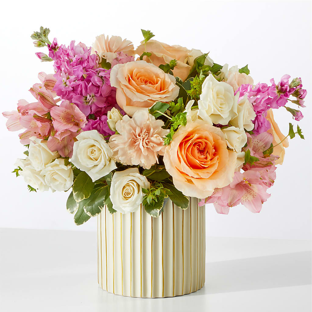 Paradise Bouquet with Ivory Vase – MAIN STREET FLORIST & GIFTS, Ridgefield CT