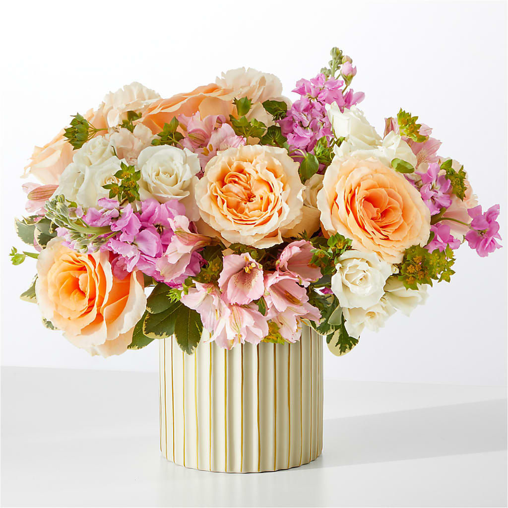 Paradise Bouquet with Ivory Vase – MAIN STREET FLORIST & GIFTS, Ridgefield CT