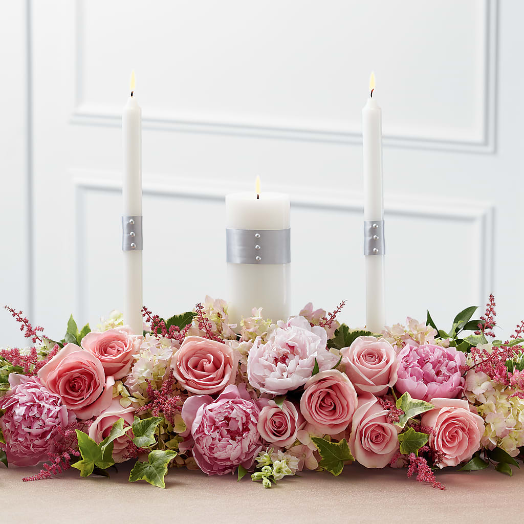 Worldwide Romance Unity Candle Arrangement – MAIN STREET FLORIST & GIFTS, Ridgefield CT