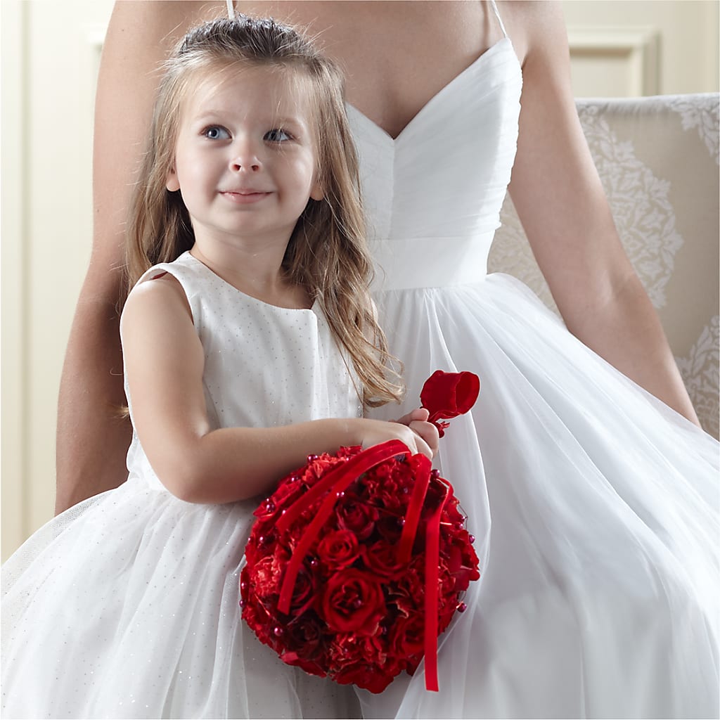 Pure at Heart Flower Girl Arrangement – MAIN STREET FLORIST & GIFTS, Ridgefield CT
