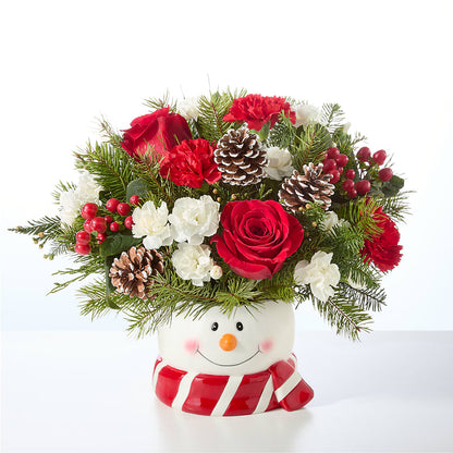 Jolly Snowman Bouquet – MAIN STREET FLORIST & GIFTS, Ridgefield CT