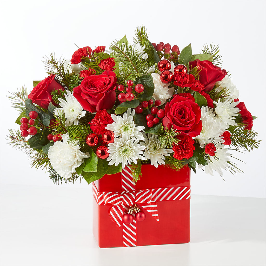 Presents Under the Tree Bouquet – MAIN STREET FLORIST & GIFTS, Ridgefield CT
