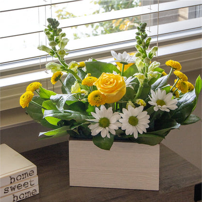 Sun Salutation Box Bouquet – MAIN STREET FLORIST & GIFTS, Ridgefield CT