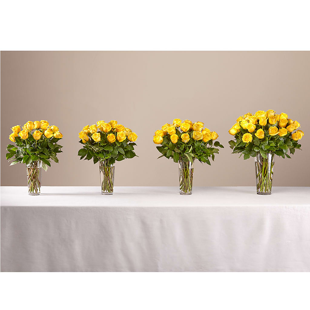 Long Stem Yellow Rose Bouquet – MAIN STREET FLORIST & GIFTS, Ridgefield CT