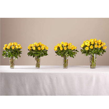 Long Stem Yellow Rose Bouquet – MAIN STREET FLORIST & GIFTS, Ridgefield CT
