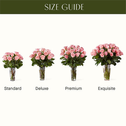 Long Stem Pink Rose Bouquet – MAIN STREET FLORIST & GIFTS, Ridgefield CT