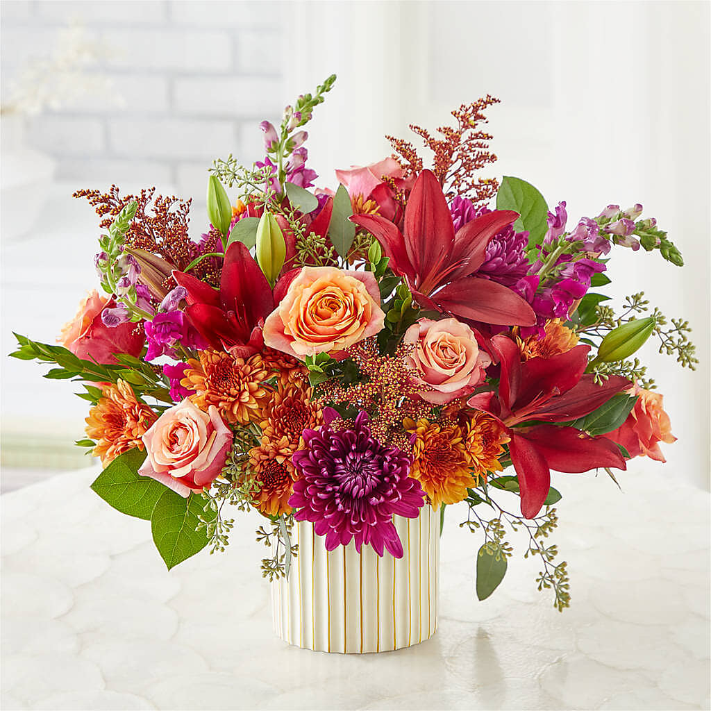 Burgundy Landscape Bouquet – MAIN STREET FLORIST & GIFTS, Ridgefield CT