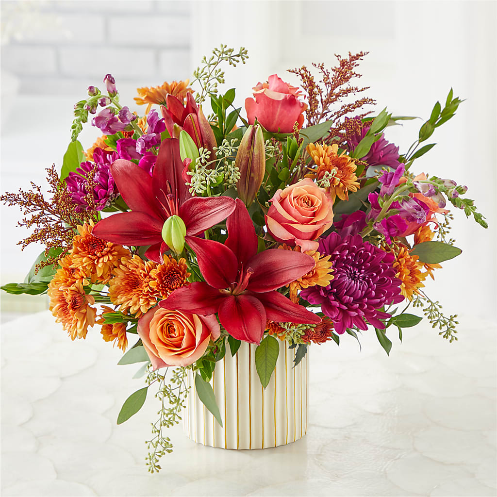 Burgundy Landscape Bouquet – MAIN STREET FLORIST & GIFTS, Ridgefield CT