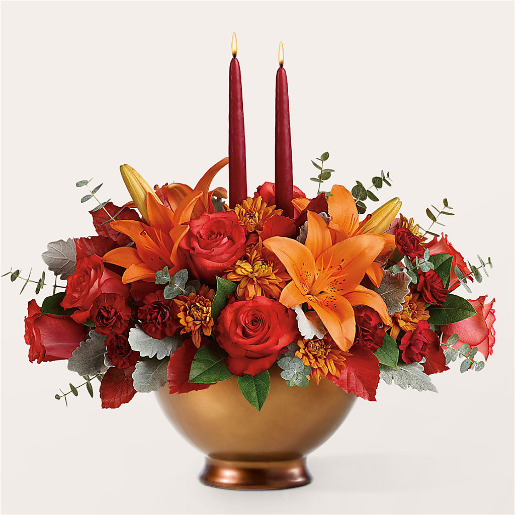 Fruits of Fall Centerpiece – MAIN STREET FLORIST & GIFTS, Ridgefield CT