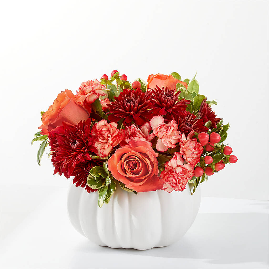 Autumn Air Pumpkin Bouquet – MAIN STREET FLORIST & GIFTS, Ridgefield CT