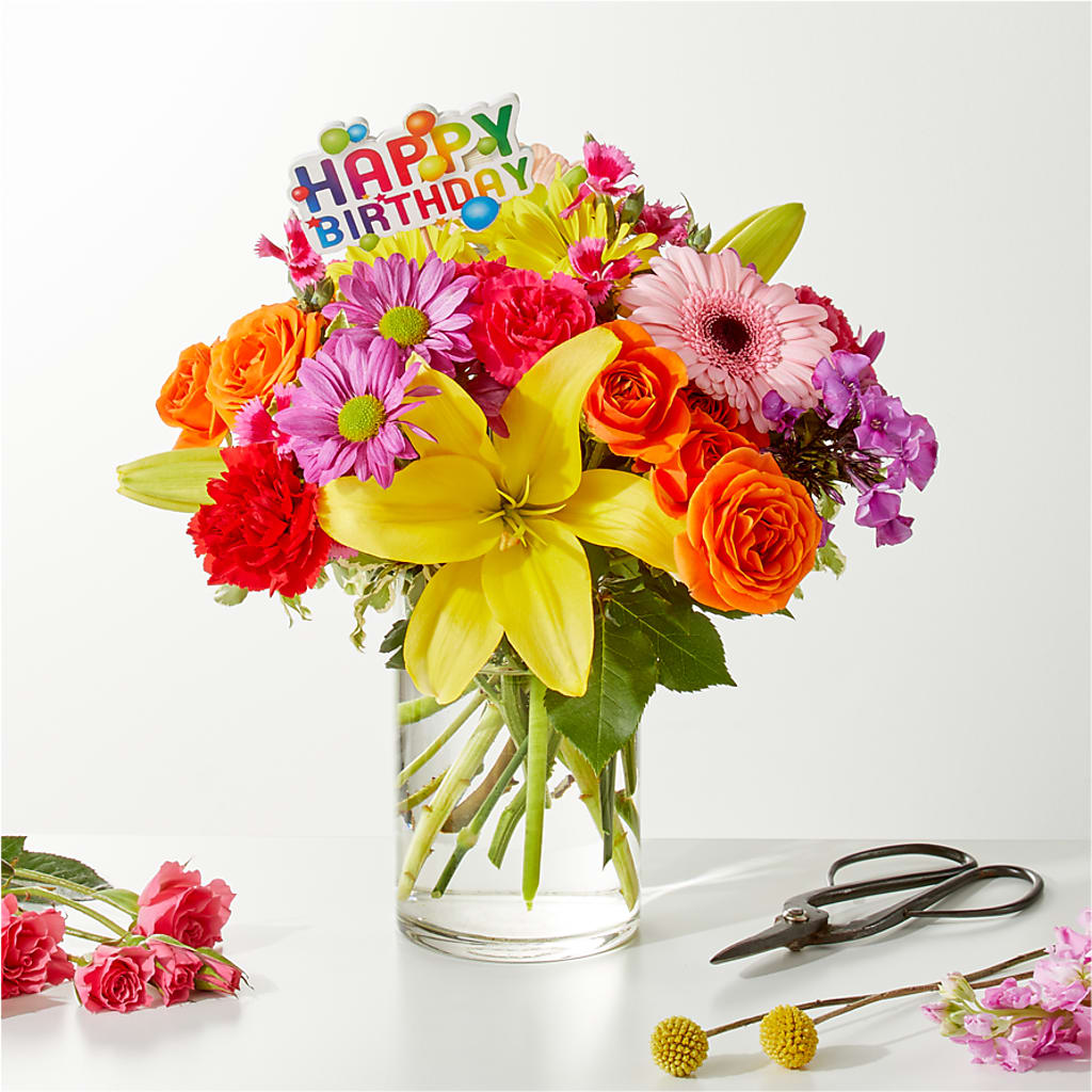 Cue the Confetti - A Florist Original – MAIN STREET FLORIST & GIFTS, Ridgefield CT