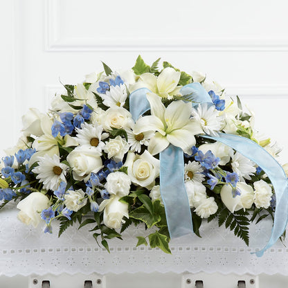 Tender Treasure Casket Spray – MAIN STREET FLORIST & GIFTS, Ridgefield CT