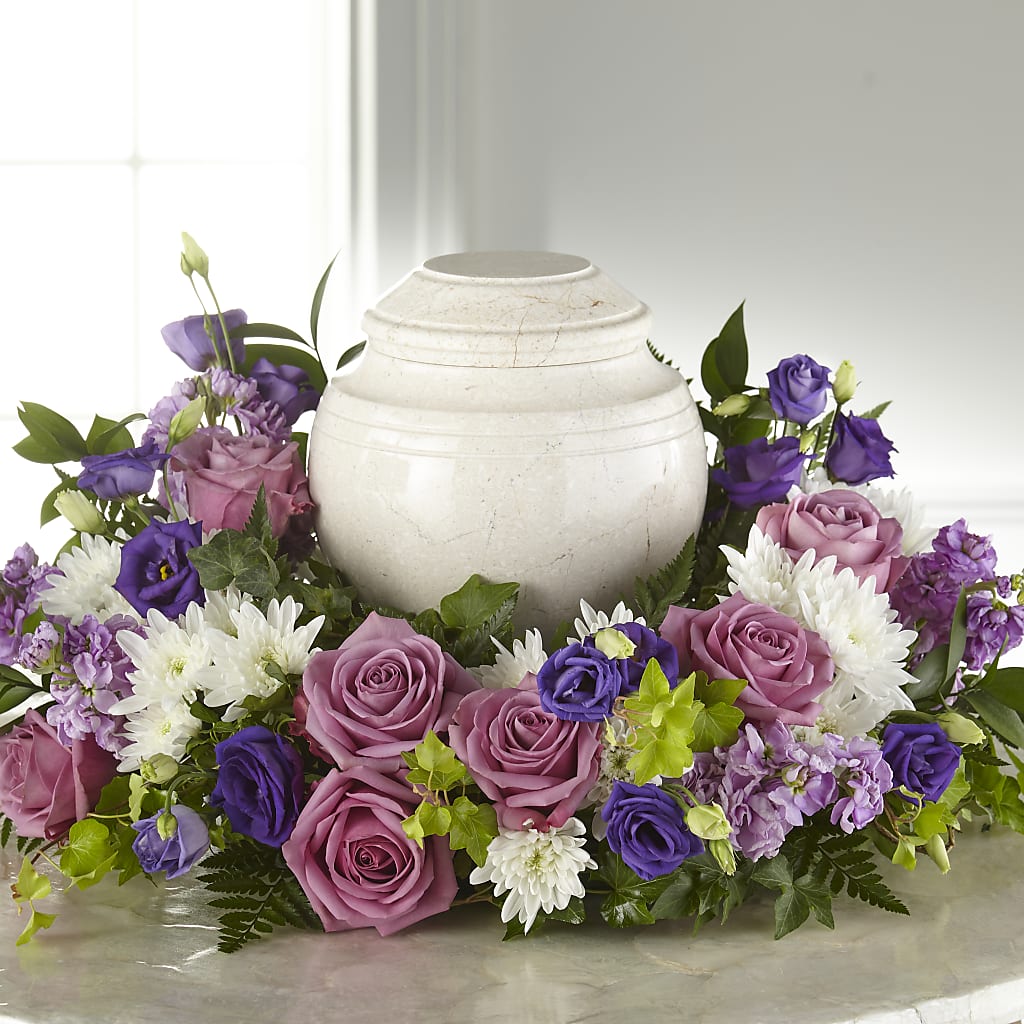 Blooming Sympathy Cremation Adornment – MAIN STREET FLORIST & GIFTS, Ridgefield CT