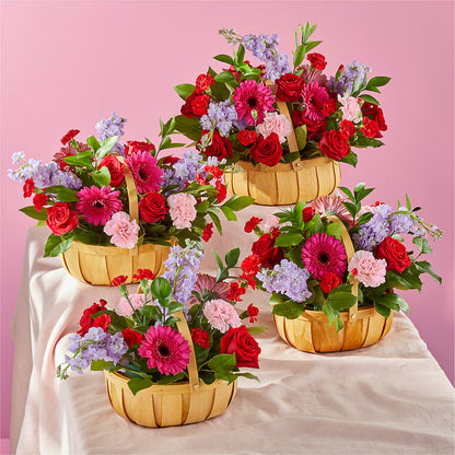Pink Picnic Basket – MAIN STREET FLORIST & GIFTS, Ridgefield CT
