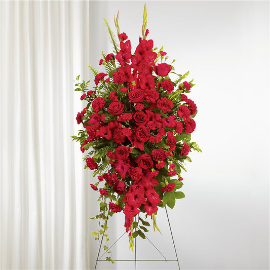 From the Heart Standing Spray – MAIN STREET FLORIST & GIFTS, Ridgefield CT