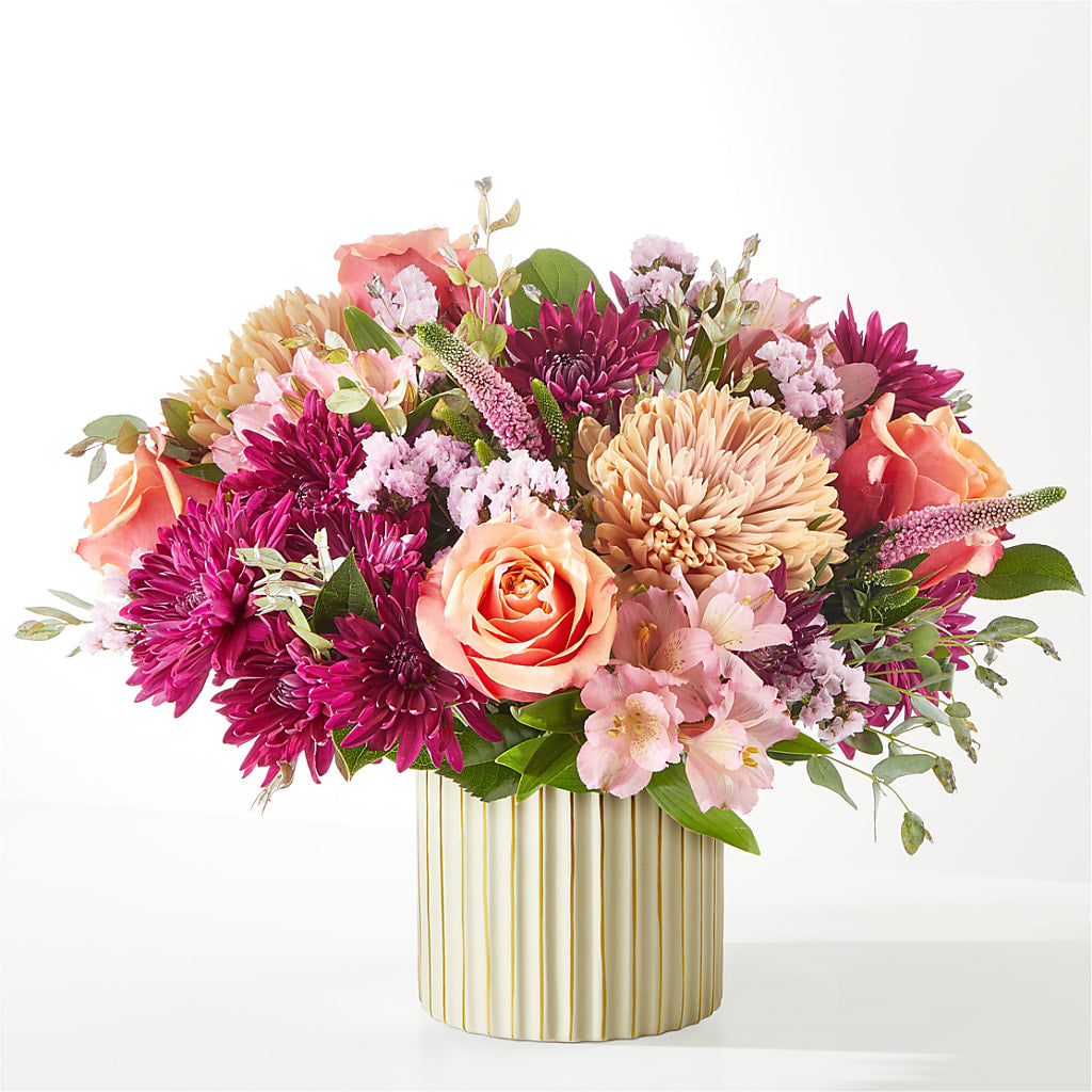 Berry Cobbler Bouquet with Ivory Vase – MAIN STREET FLORIST & GIFTS, Ridgefield CT