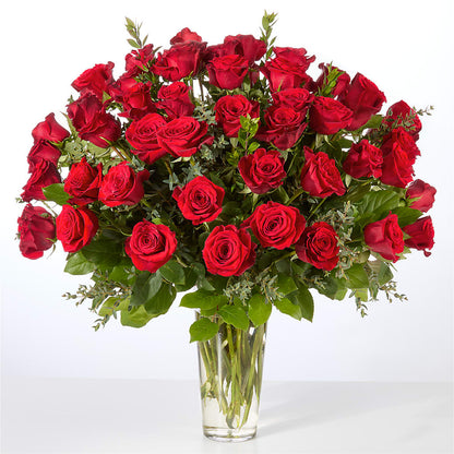 Forever Yours Fifty Stem Red Rose Bouquet – MAIN STREET FLORIST & GIFTS, Ridgefield CT