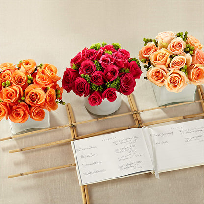 Dawn Rose Centerpiece – MAIN STREET FLORIST & GIFTS, Ridgefield CT